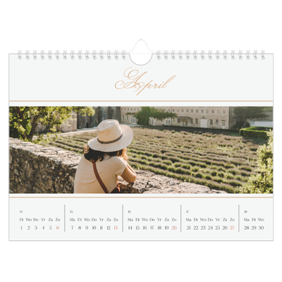Fotokalender A4 — Gouden banner [April]