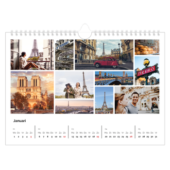 Fotokalender A4 — Collage in blokkenpatroon