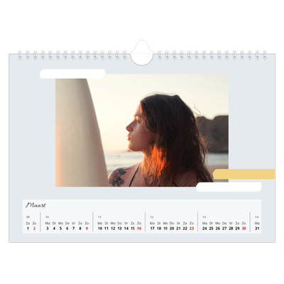 Fotokalender A4 — Gedempte tonen [Maart]