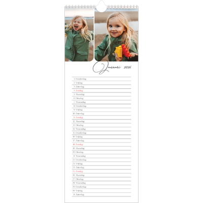 Smalle kalender  — Momentopnamen en schrift [Januari]