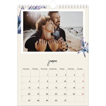 Fotokalender A4 — Geverfde bloemen