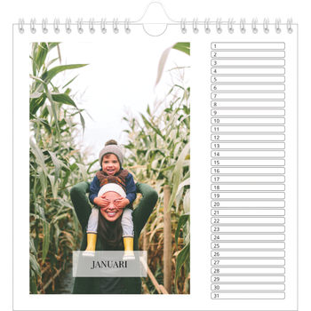 Fotokalender Vierkant — Klassieke kalender