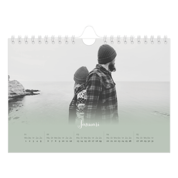 Fotokalender A5 — Zachtgroen kleurverloop