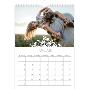 Fotokalender A4 — Bloemen motief