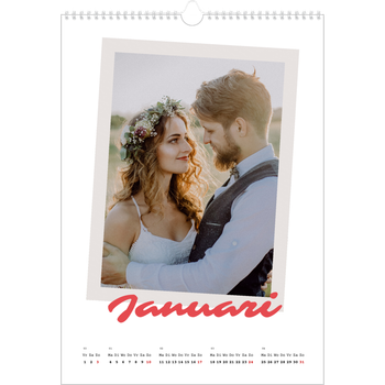 Fotokalender A3 — Karmijnrode handtekening