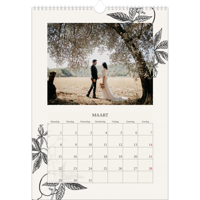 A3 Jaarkalender — Inkt & klimop [Maart]