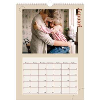 Fotokalender A3 — Asymmetrische tekst