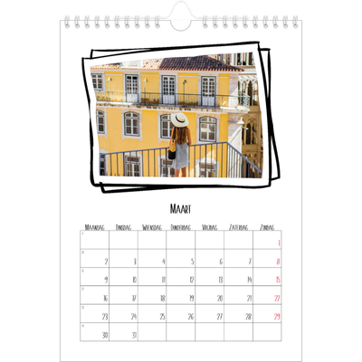 Fotokalender A4 (20 x 30 cm) — Plakboekmomenten [Maart]
