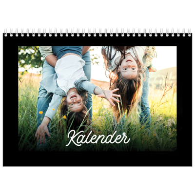 Fotokalender A4 Dubbel (30 x 40 cm) — Zwart [omslag]