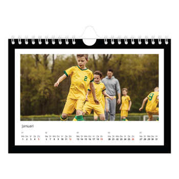 Fotokalender A5 — Compleet zwart kader