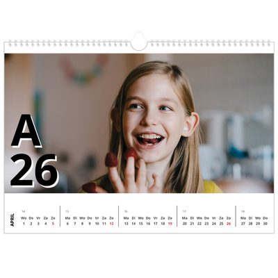 Fotokalender A3 — Letter stijl [April]