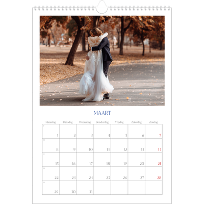 A3 Jaarkalender — Kobalt klassieker [Maart]