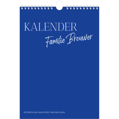 Fotokalender A4 (20 x 30 cm) — Kobalt klassieker [omslag]