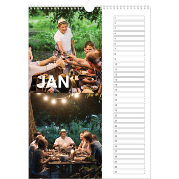 Fotokalender A3 — Grote maandaanduiding