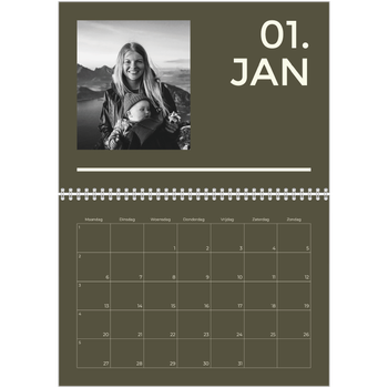 Fotokalender A4 Dubbel — Modern en gedurft