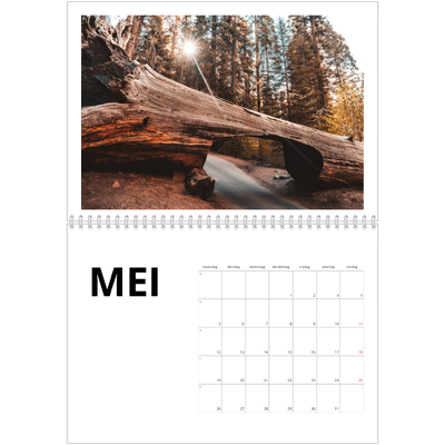 Fotokalender A4 Dubbel (30 x 40 cm) — Witte randen [omslag]