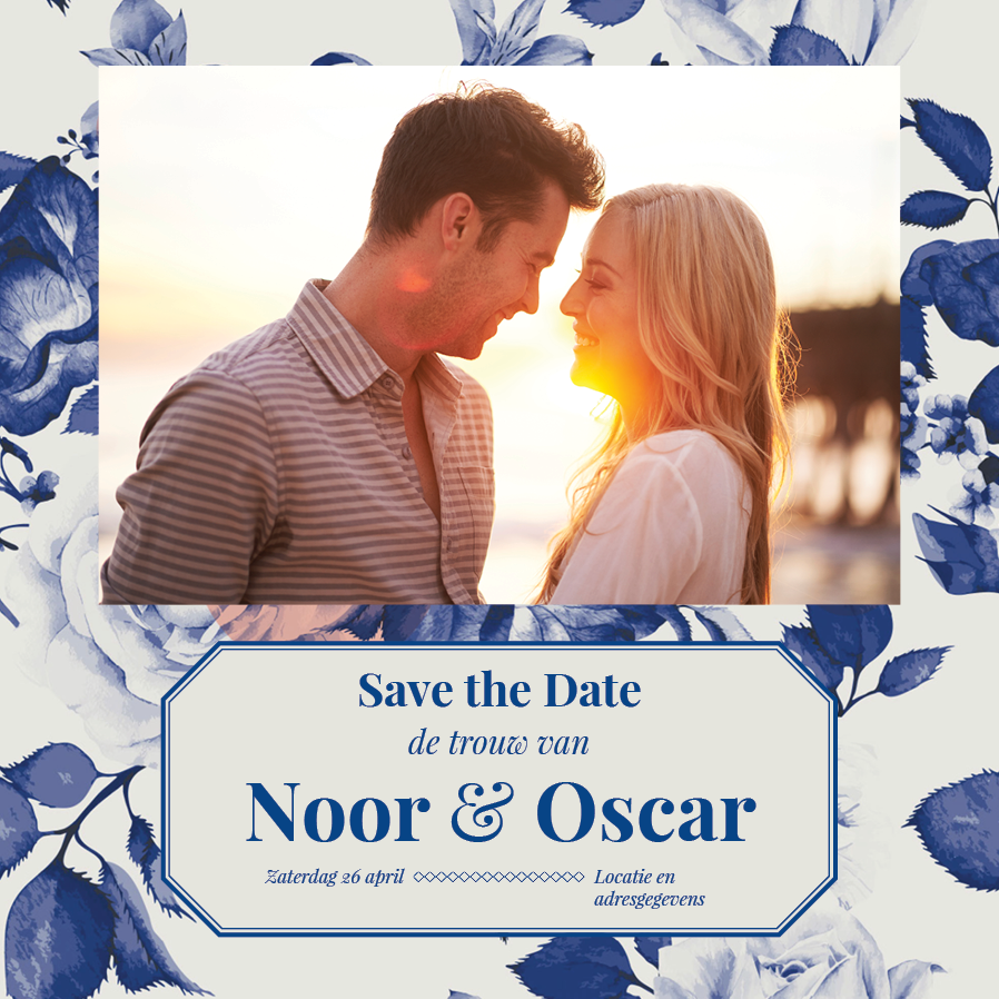 Save the date — Botanisch blauw