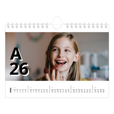Fotokalender A5 — Letter stijl [April]