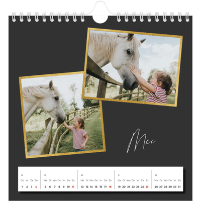 Jaarkalenders vierkant — Herinneringen verzamelen [omslag]