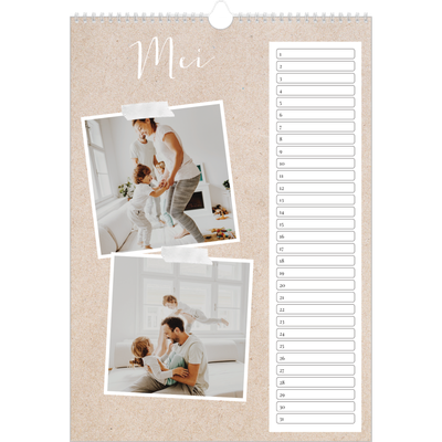 Verjaardagskalenders A3 — Scrapbook kalender [Mei]