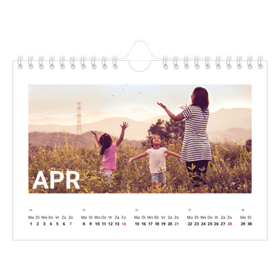 Fotokalender A5 — Grote maandaanduiding [April]