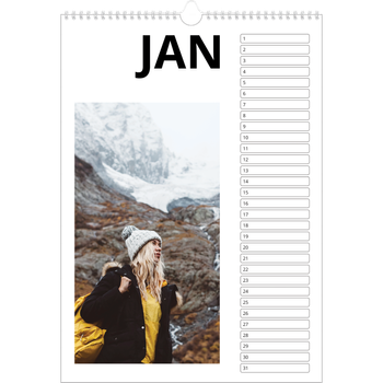 Fotokalender A3 — Witte randen
