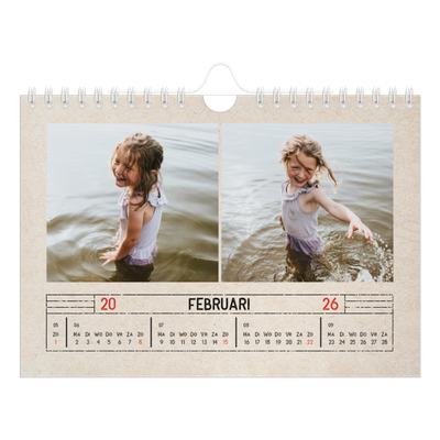 Fotokalender A5 — Stempel effect [Februari]