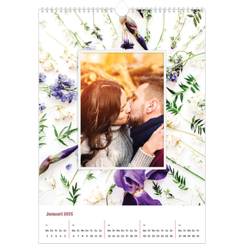 Fotokalender A3 — Kleurrijke bloemenachtergrond