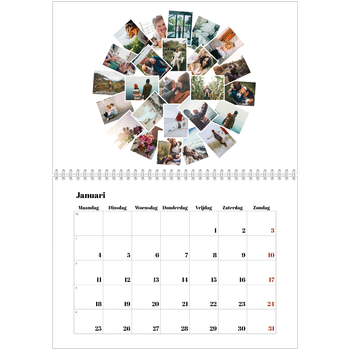 Fotokalender A4 Dubbel — Collage shapes