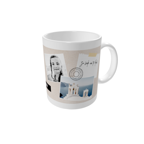 Mok bedrukken — Scrapbook naturel