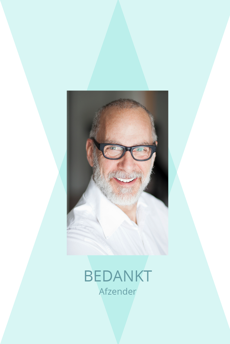 Bedankkaarten — Geometrisch blauw