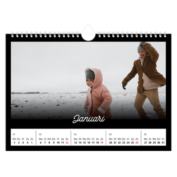 Fotokalender A4 — Zwart