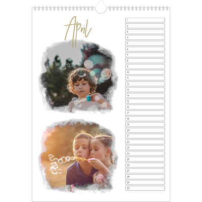 Verjaardagskalenders A3 — Foto effect [April]