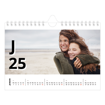 Fotokalender A5 — Letter stijl