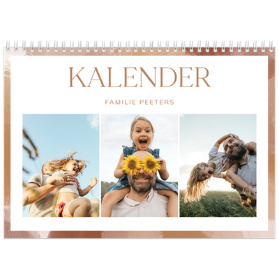 Fotokalender A4 Dubbel (30 x 40 cm) — Verfkwast effect [omslag]