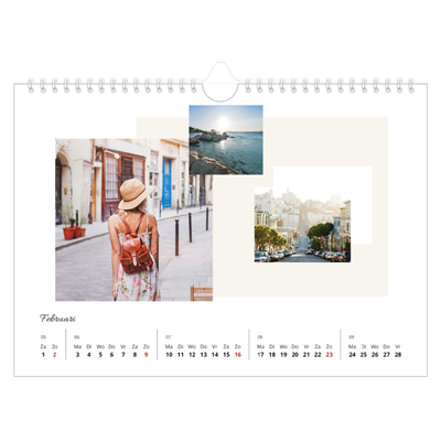 Fotokalender A4 — Gedempte tonen [Februari]