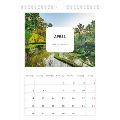 Fotokalender A4 (20 x 30 cm) — Het volledige verhaal [April]