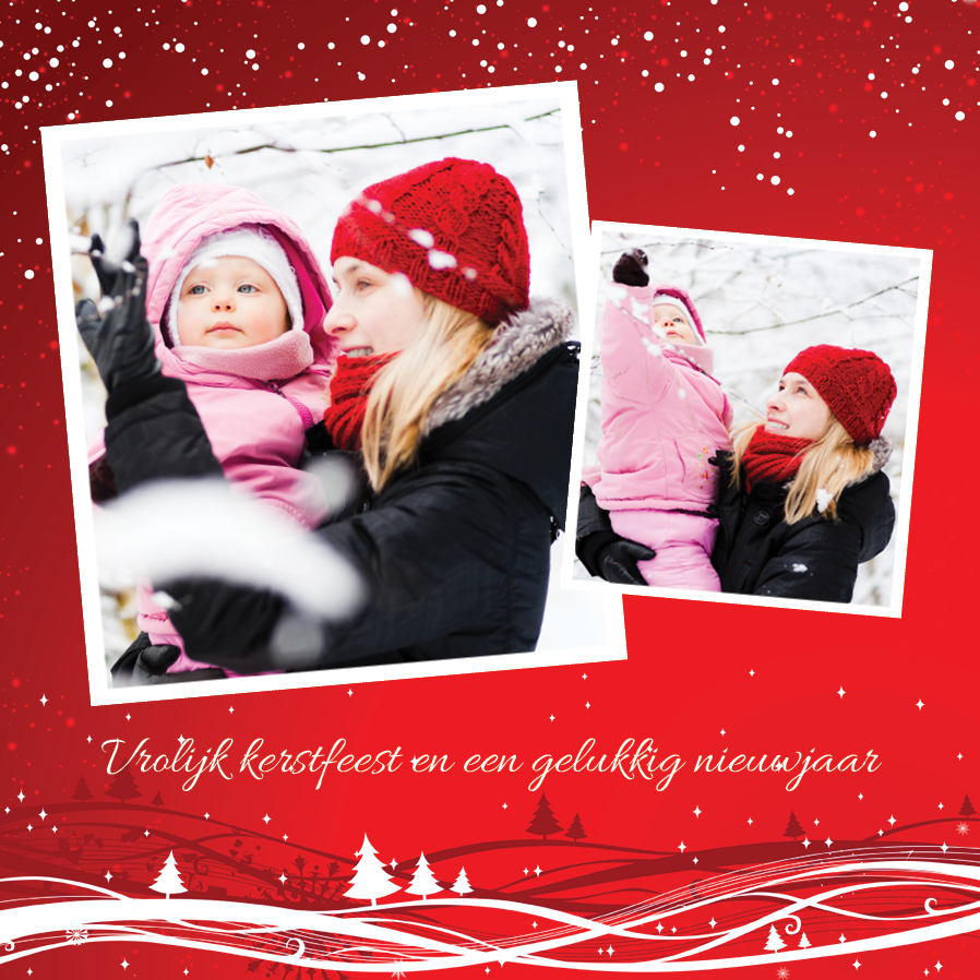 Fotokaarten — Feestelijk rood