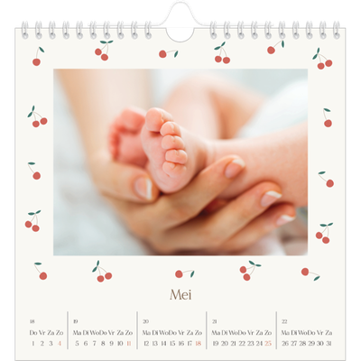 Jaarkalenders vierkant — Kersen gelukzaligheid [omslag]