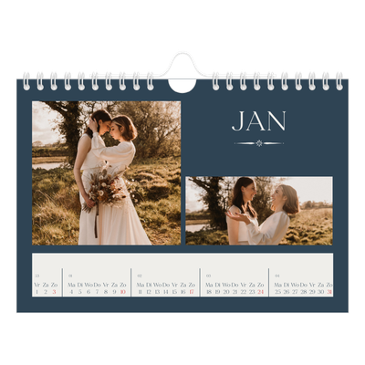 Fotokalender A5 — Leisteen & schreef [Januari]
