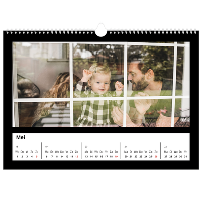 Fotokalender A3 — Foto in zwart kader [omslag]
