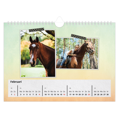 Fotokalender A4 — Foto's met plakband [Februari]