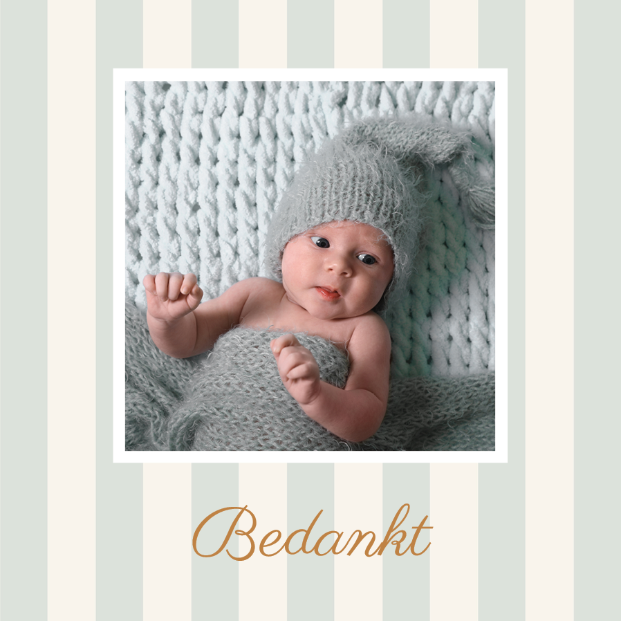 Bedankkaarten — Schrift en strepen