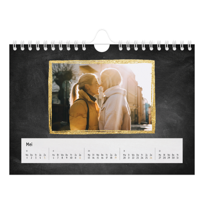 Fotokalender A5 — Foto in glitterrand [omslag]