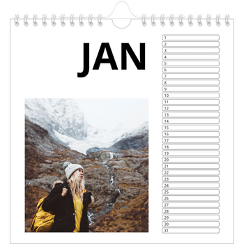 Fotokalender Vierkant — Witte randen