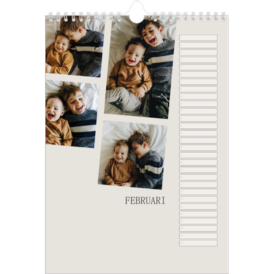 Verjaardagskalenders A4 — Herinneringen in beweging [Februari]