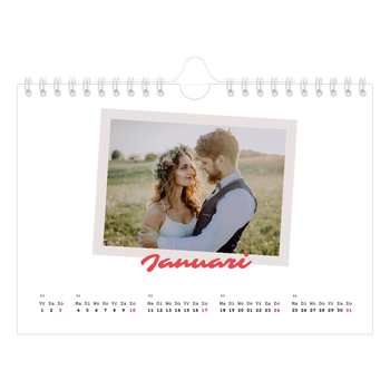 Fotokalender A5 — Karmijnrode handtekening