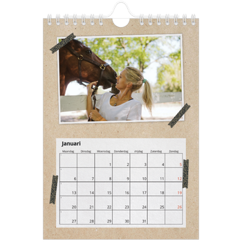 Fotokalender A5 — Foto's met plakband
