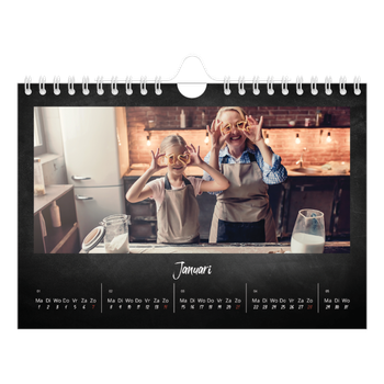 Fotokalender A5 — Krijtbord stijl