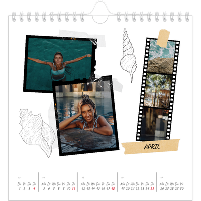 Jaarkalenders vierkant — Plakboek flair [April]